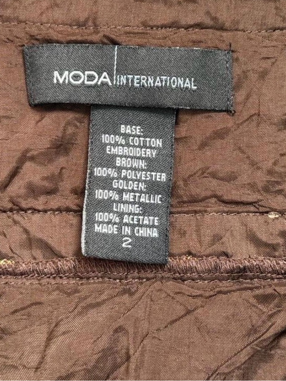 Moda International Brown Mini Dress with Gold Accents - Picture 5 of 7